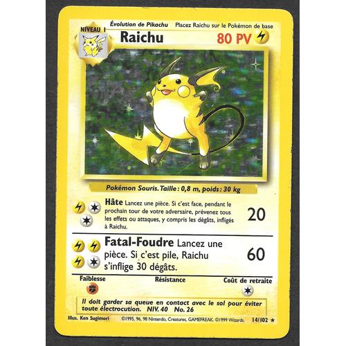 Raichu 14 102 pas cher - Achat neuf et occasion | Rakuten